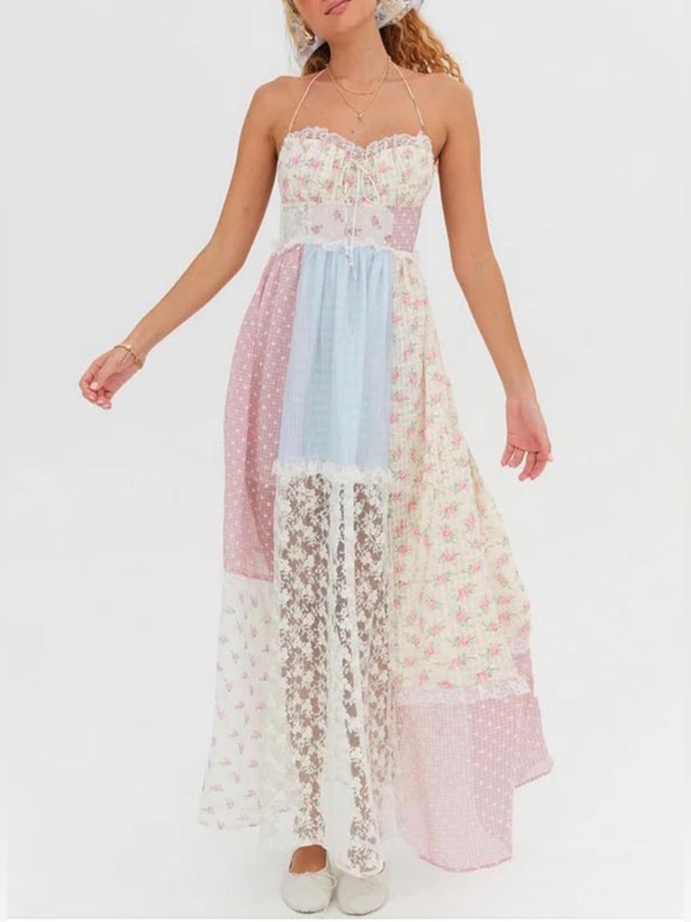 Patchwork CottageCore Dress - image 12